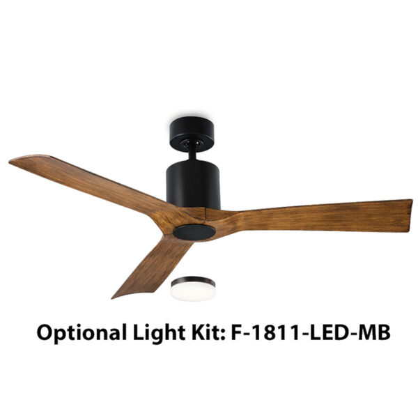 Aviator Matte Black 54-Inch 3000K LED Downrod Ceiling Fans, image 2