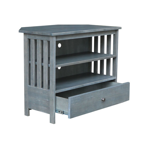 Antique Heathered Gray 35-Inch TV Stand, image 5