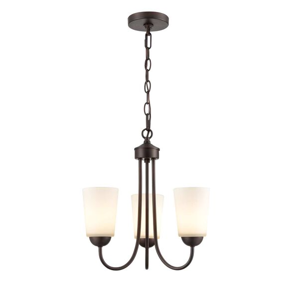 Ivey Lake Rubbed Bronze Three-Light Chandelier, image 1