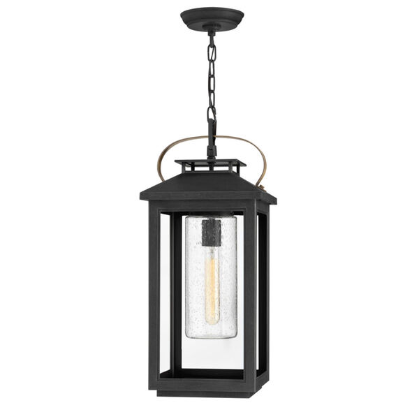 Atwater Black LED One-Light Outdoor Pendant, image 1