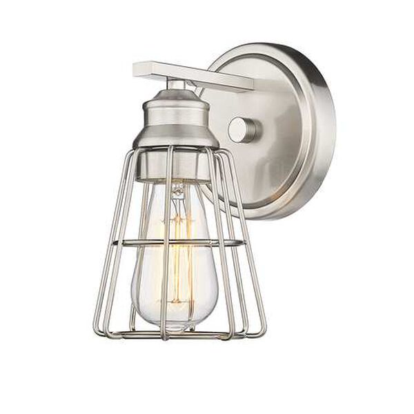 Brushed Nickel One-Light Wall Sconce, image 1