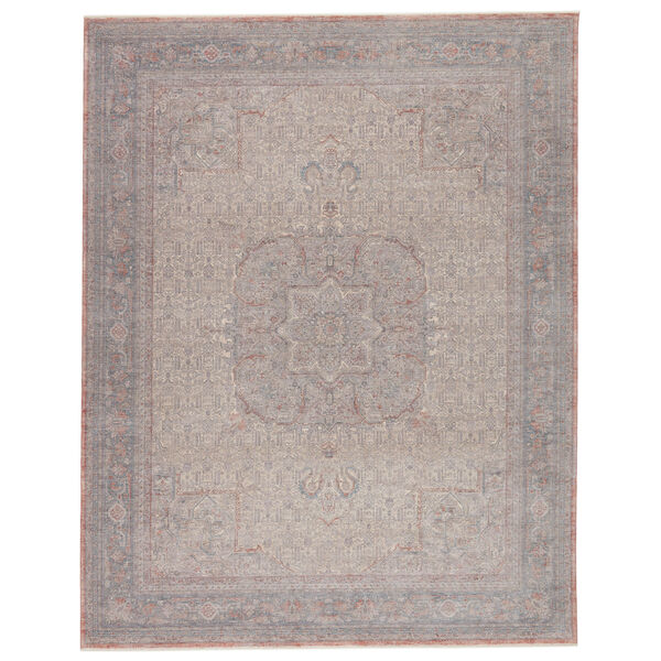 Winsome Epsilon Medallion Red and Blue 6 Ft. 3 In. x 9 Ft. 6 In. Area Rug, image 1