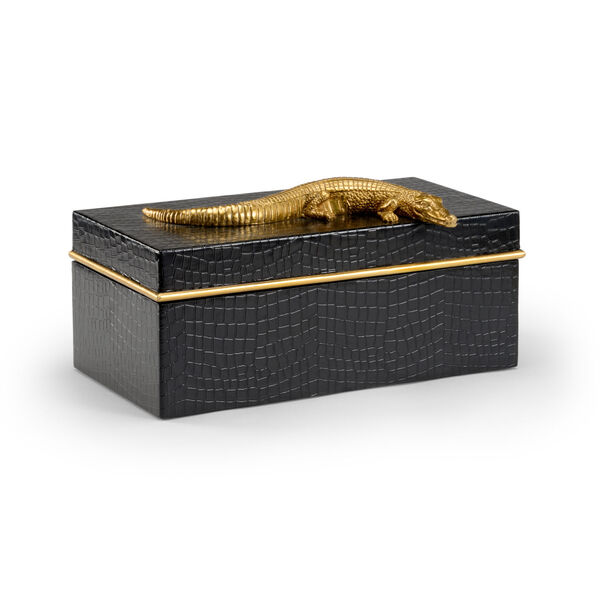 Black and Gold 1 Alligator Box, image 1