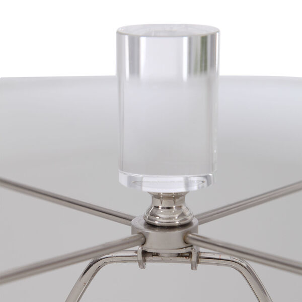 Zesiro Beige and Polished Nickel Table Lamp, image 3