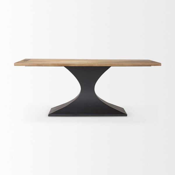 Maxton Light Brown and Black Dining Table, image 2