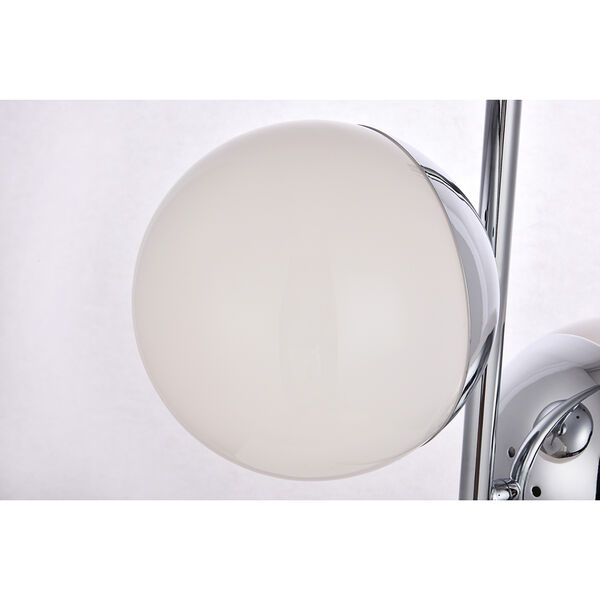 Eclipse Chrome and Frosted White Two-Light Table Lamp, image 4