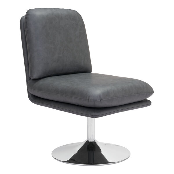 Rory Gray and Silver Accent Chair, image 1