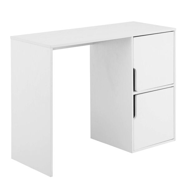 Designs2Go White Student Desk with Storage Cabinets, image 1