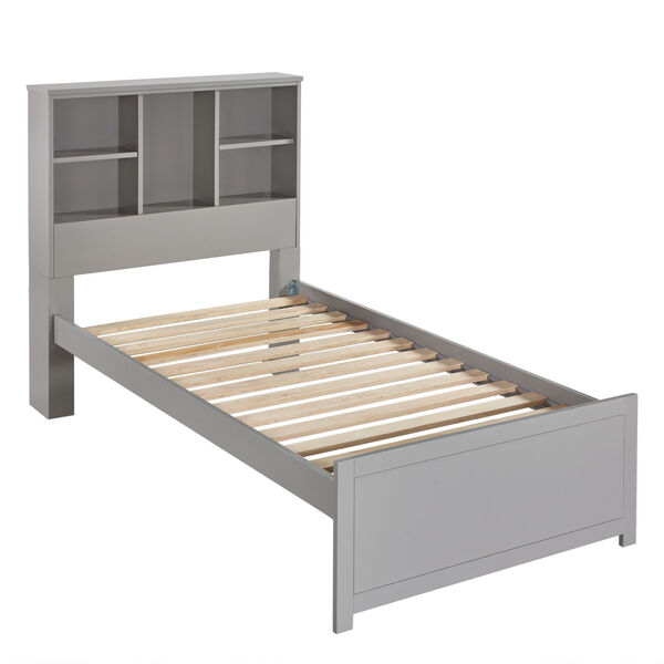 Caspian Gray Twin 42-Inch Bookcase Bed, image 4