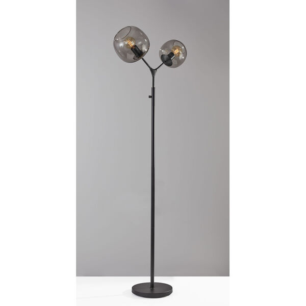 Ashton Matte Black Two-Light  Tall Floor Lamp, image 2