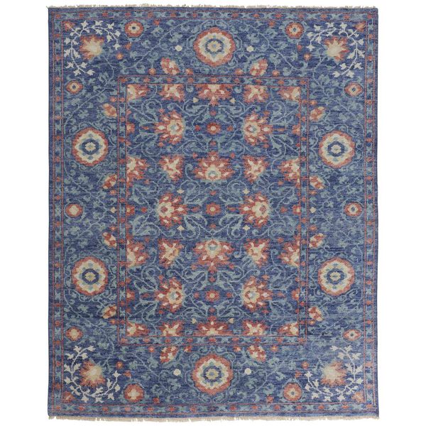 Beall Blue Red Area Rug, image 1