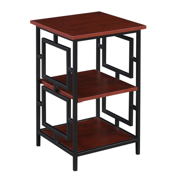 Town Square Cherry and Black End Table, image 1