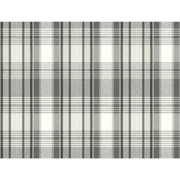 Snapshots Black Plaid Wallpaper - SAMPLE SWATCH ONLY, image 1