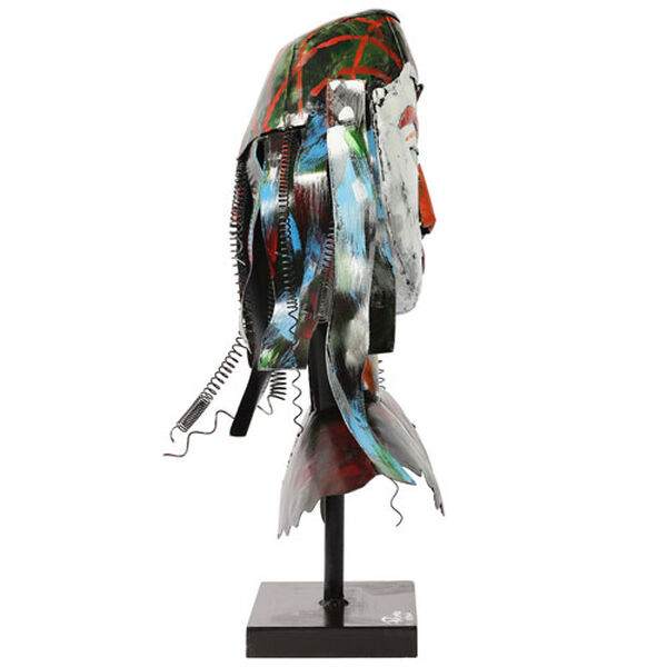 Homme 1 Iron Hand Painted Colorful Art Sculpture, image 4