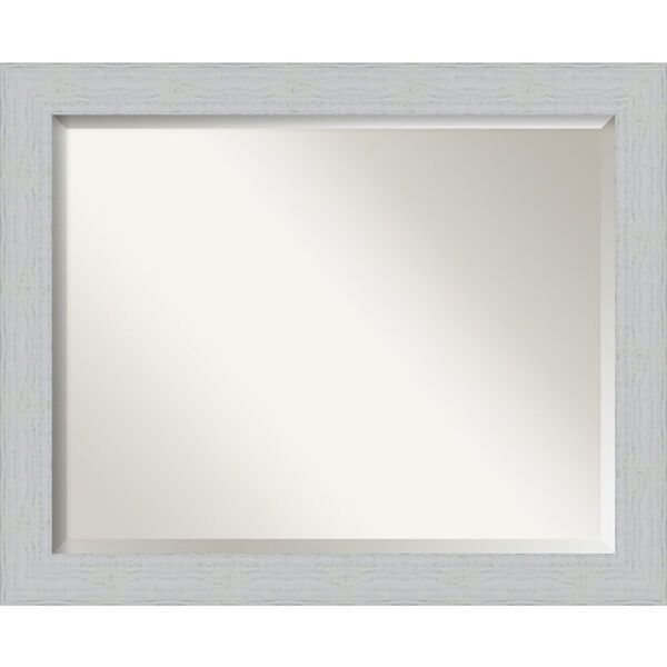 Shiplap White 32-Inch Bathroom Wall Mirror, image 1
