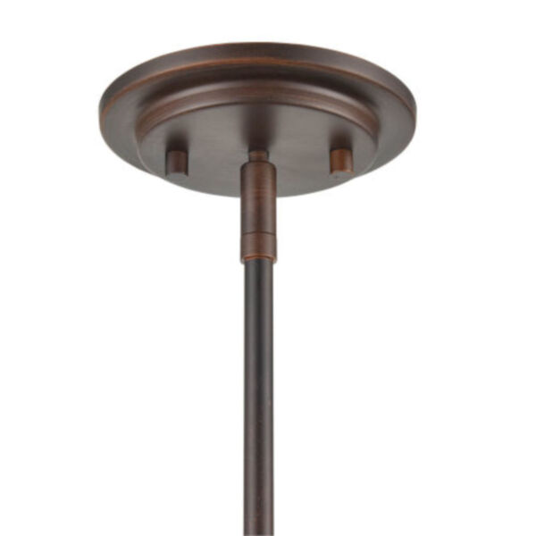 Ava Rubbed Bronze One-Light Mini Pendant with Transparent Glass, image 2