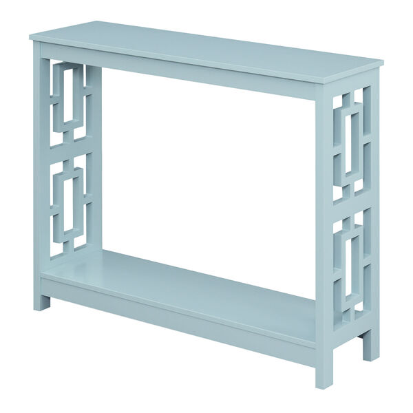 Town Square Sea Foam Console Table with Shelf, image 3