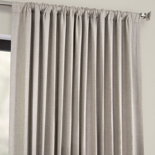 Beige Linen Extra Wide Blackout Curtain Single Panel, image 3