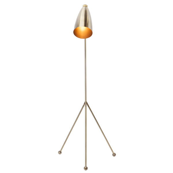 Lucille Antique Brass One-Light Floor Lamp, image 2