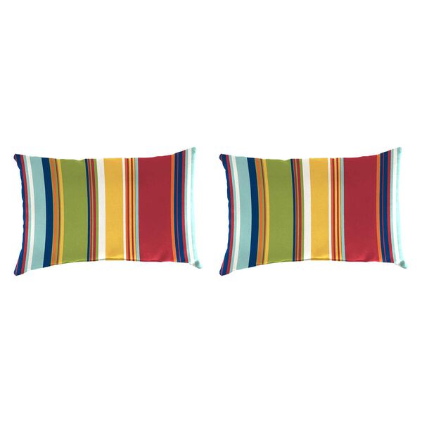 Westport Garden Multicolour 18 x 12 Inches Knife Edge Lumbar Throw Pillows, Set of Two, image 1