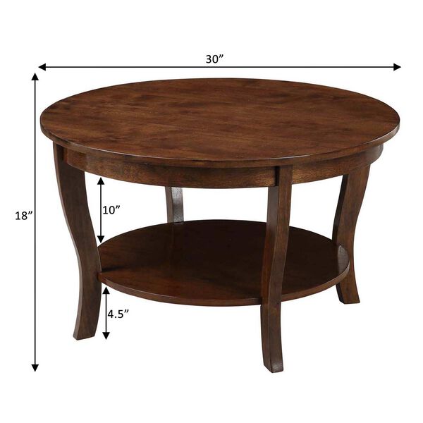 American Heritage Round Coffee Table in Espresso, image 3