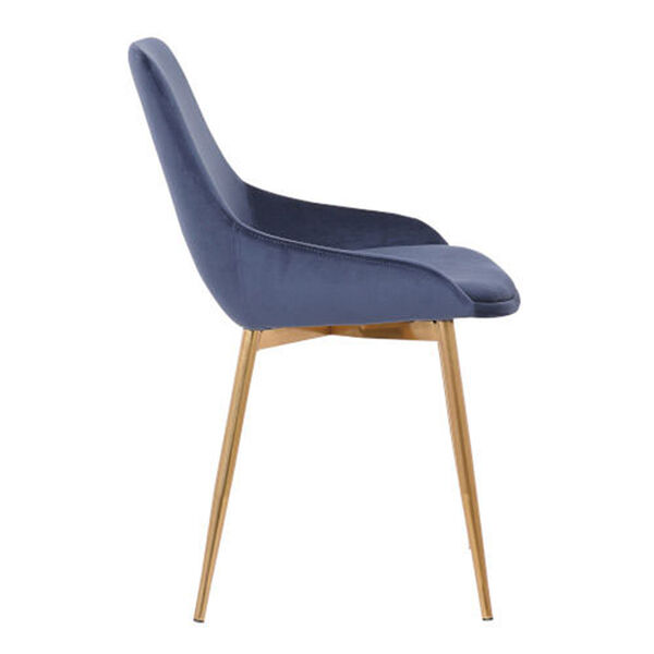 Heidi Blue with Chrome Dining Chair, image 5