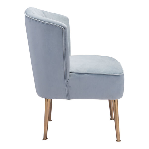 Andes Blue and Gold Accent Chair, image 3