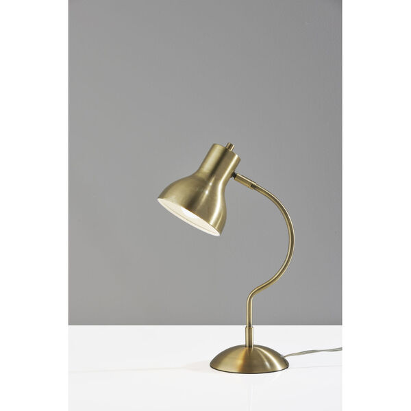 Elmhurt Antique Brass One-Light Desk Lamp, image 6