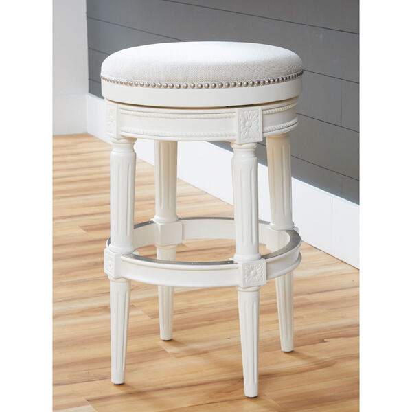 Chapman Alabaster White Backless Bar Height Stool, image 3
