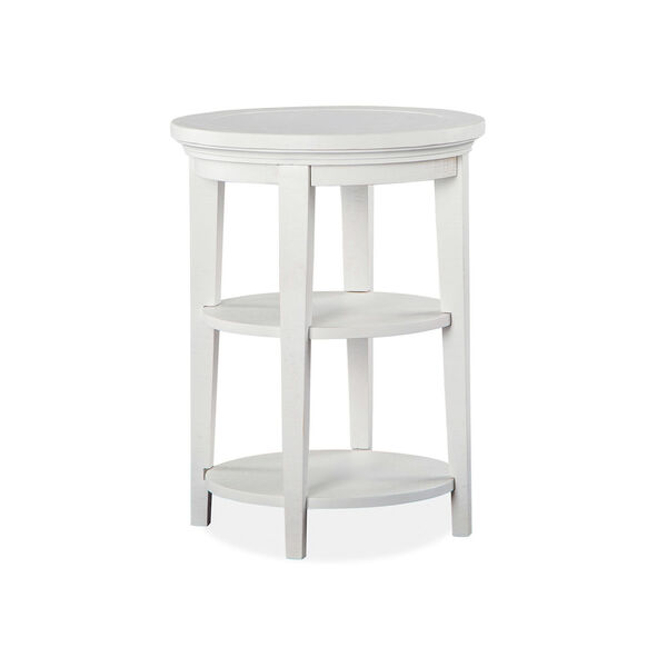 Heron Cove Chalk White Round End Table, image 1