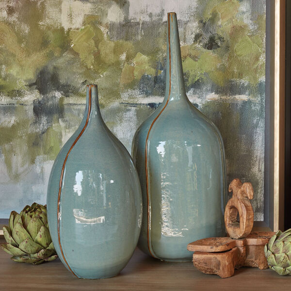 Studio A Medium Milo Blue Vase, image 1