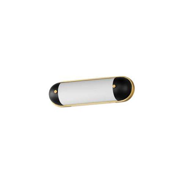 Capsule Black Natural Aged Brass 18-Inch One-Light Bath Strip, image 1