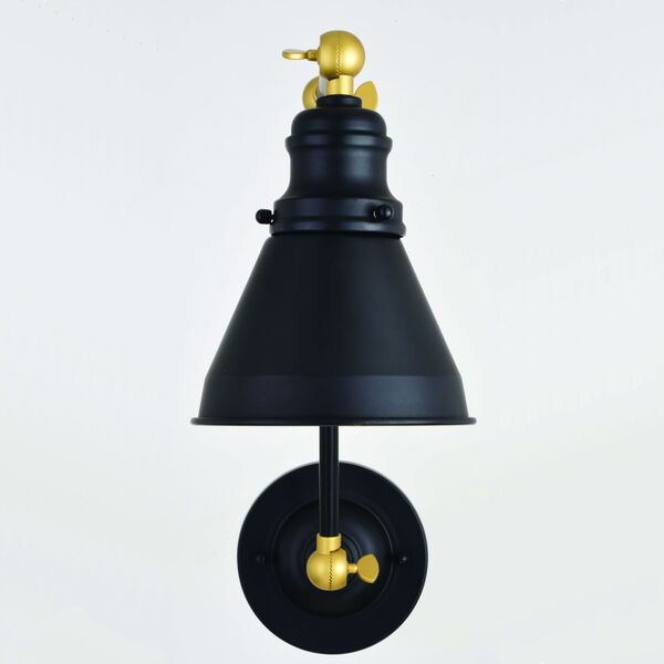 Alexis Oil Rubbed Bronze Satin Gold Six-Inch One-Light Wall Sconce, image 3
