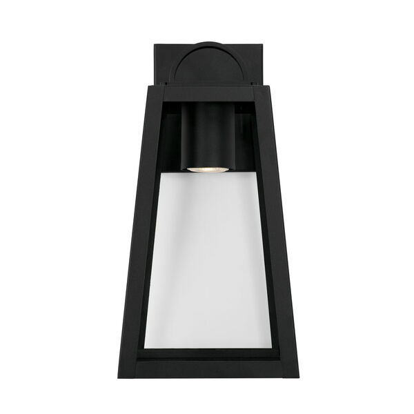 Leighton Black Eight-Inch One-Light Minimal Light Pollution Outdoor Wall Lantern with Clear Glass, image 2
