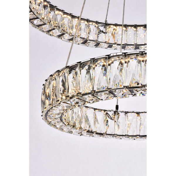 Monroe 28-Inch Integrated LED Double Ring Chandelier, image 6