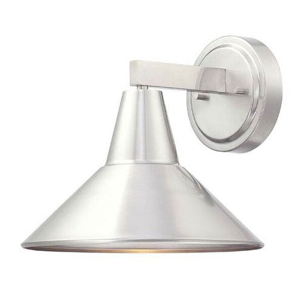 Baycrest Brushed Stainless Steel One-Light Outdoor Wall Mount, image 1