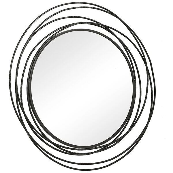 Whirlwind Black Round Mirror, image 4