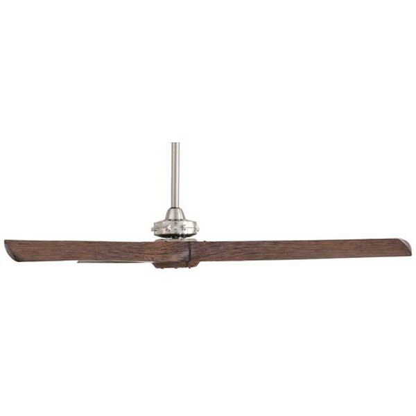 Aviation 60-Inch Ceiling Fan in Brushed Nickel with Three Medium Maple Blades, image 5