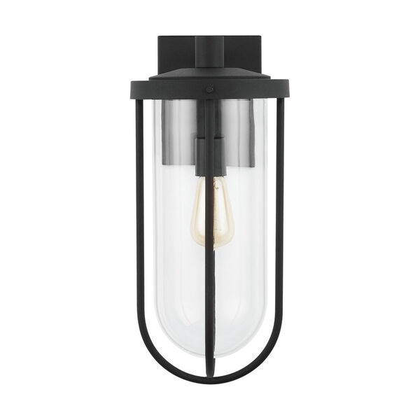 Corbin Black Eight-Inch One-Light Outdoor Wall Lantern, image 1