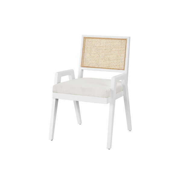 Sonora Natural and White Arm Chair, Set of 2, image 2