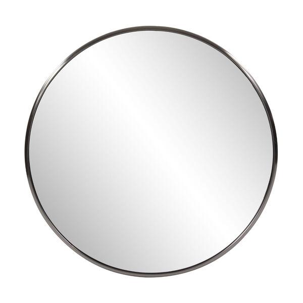 Yorkville Brushed Titanium 32-Inch Round Wall Mirror, image 1