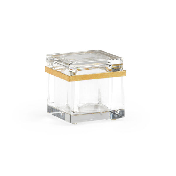 Gold and Clear Crystal Jewel Box, image 1