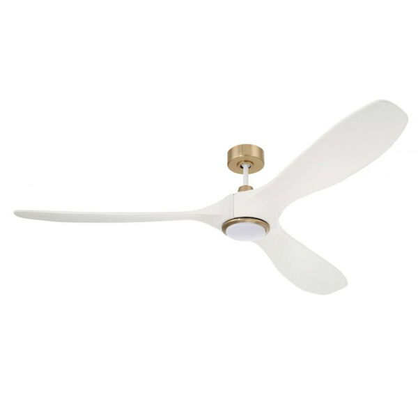 Envy White and Satin Brass 72-Inch DC Motor LED Ceiling Fan, image 3