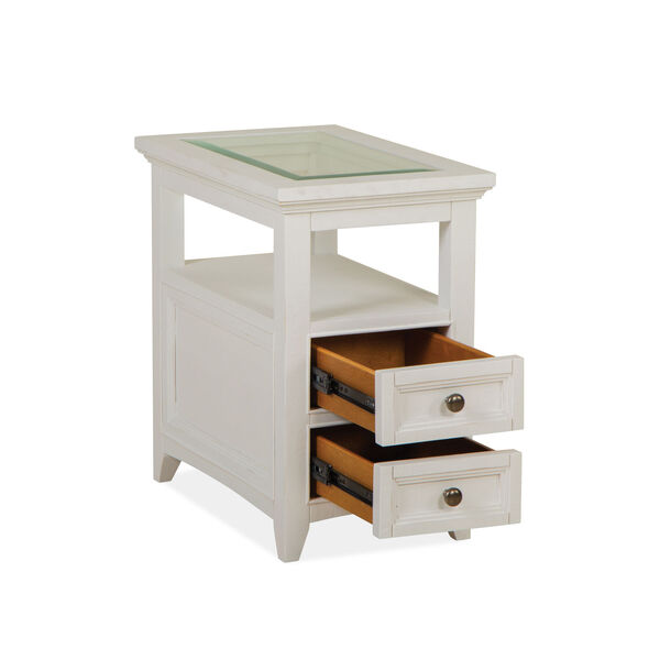 Heron Cove Chalk White Chairside End Table, image 1