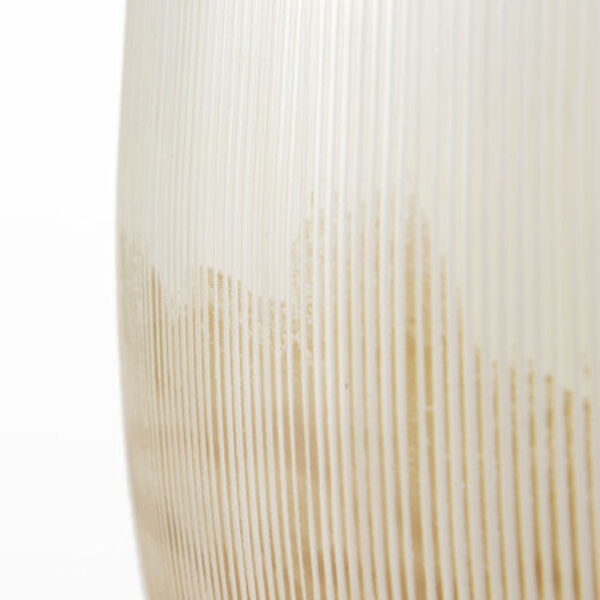 Agnetha Gold and Cream Nine-Inch Height Ombre Glass Vase, image 6