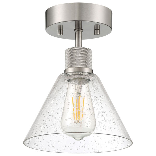 Port Nine Silver One-Light LED Semi-Flush with Clear Glass, image 4