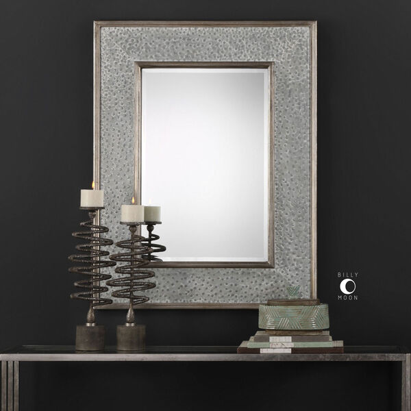 Draven Textured Silver Mirror, image 1