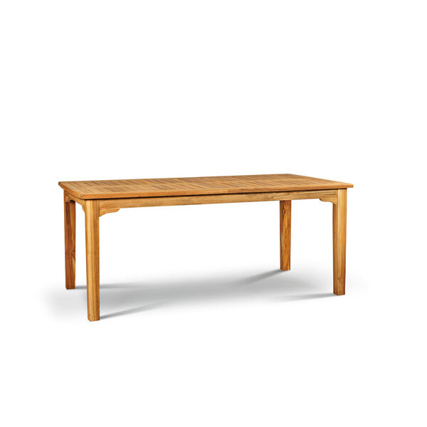 Manorhouse Natural Teak Rectangular Outdoor Dining Table with Built-In Extension, image 3