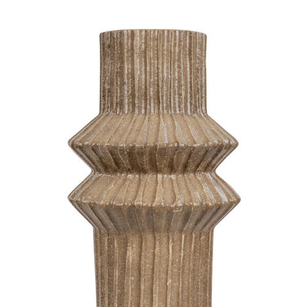 Primea Glazed Taupe Ceramic Vase, image 3