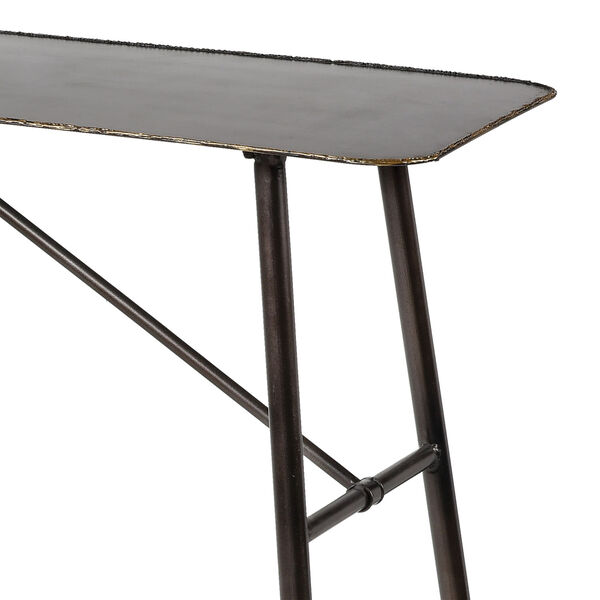 Christian Oil Rubbed Bronze and Gold Console Table, image 3